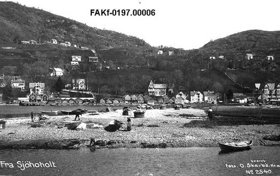 Klippfisktørking på Måsøyra (1914-1923)  Fotograf:Ole Skarbø Eigar:Turid Valbø Haddal