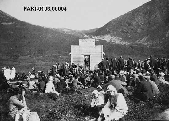 "Oksvikstemne" ved turisthytta (1920-1930)  Fotograf: Ukjend Eigar: Geir Aure